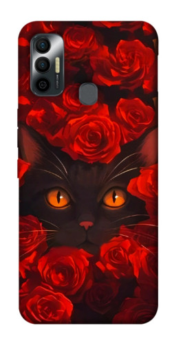 Чехол itsPrint Rose cat для TECNO Spark 7