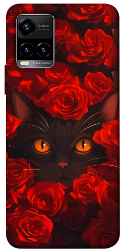 Чехол itsPrint Rose cat для Vivo Y21 / Y33s