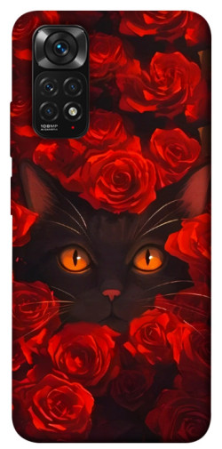 Чохол itsPrint Rose cat для Xiaomi Redmi Note 11 (Global) / Note 11S