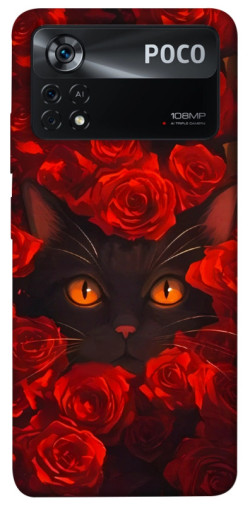 Чехол itsPrint Rose cat для Xiaomi Poco X4 Pro 5G