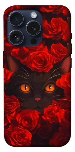 Чехол itsPrint Rose cat для Apple iPhone 15 Pro (6.1")