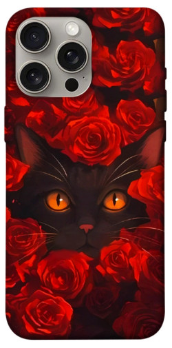 Чехол itsPrint Rose cat для Apple iPhone 15 Pro Max (6.7")