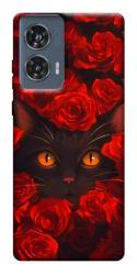 Чехол itsPrint Rose cat для Motorola Edge 50 Fusion