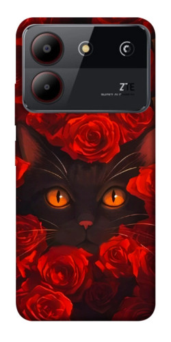 Чехол itsPrint Rose cat для ZTE Blade A54 4G