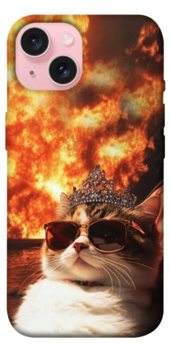 Чехол itsPrint Cat explosion для Apple iPhone 15 (6.1")