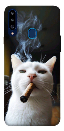 Чехол itsPrint Cat cigar для Samsung Galaxy A20s