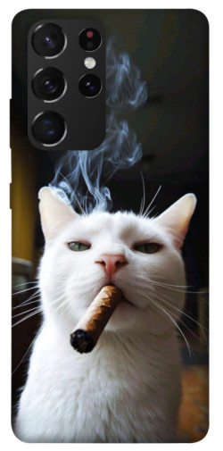 Чехол itsPrint Cat cigar для Samsung Galaxy S21 Ultra