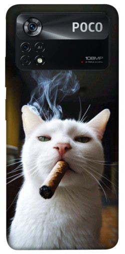 Чехол itsPrint Cat cigar для Xiaomi Poco X4 Pro 5G