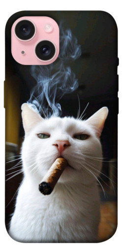 Чохол itsPrint Cat cigar для Apple iPhone 15 (6.1")
