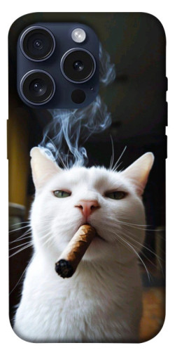 Чохол itsPrint Cat cigar для Apple iPhone 15 Pro (6.1")