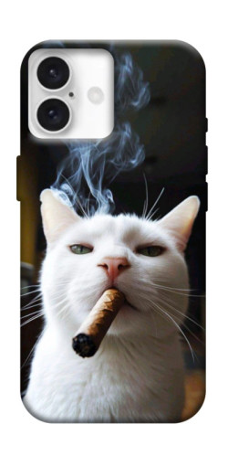 Чехол itsPrint Cat cigar для Apple iPhone 16 (6.1")