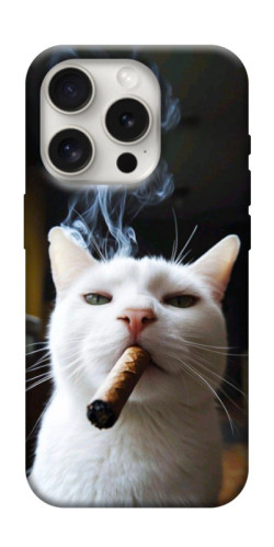 Чехол itsPrint Cat cigar для Apple iPhone 16 Pro (6.3")