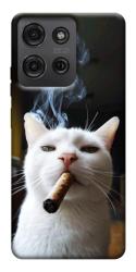 Чехол itsPrint Cat cigar для Motorola Moto G75 5G