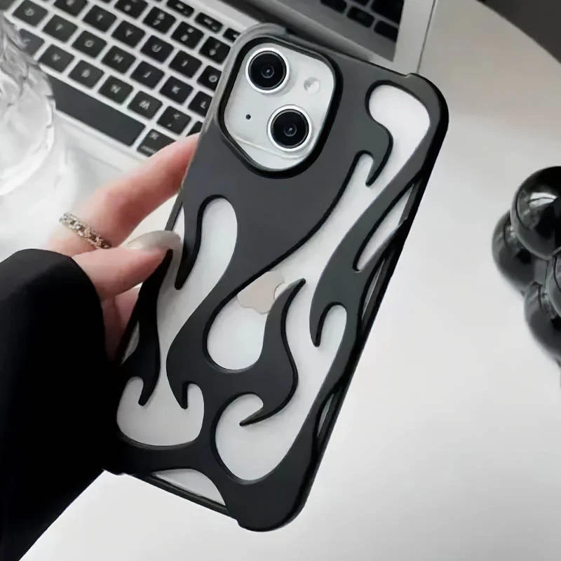 Чехол TPU WinFire для Apple iPhone 15 (6.1"), Black 4, TPU, купить оптом с доставкой