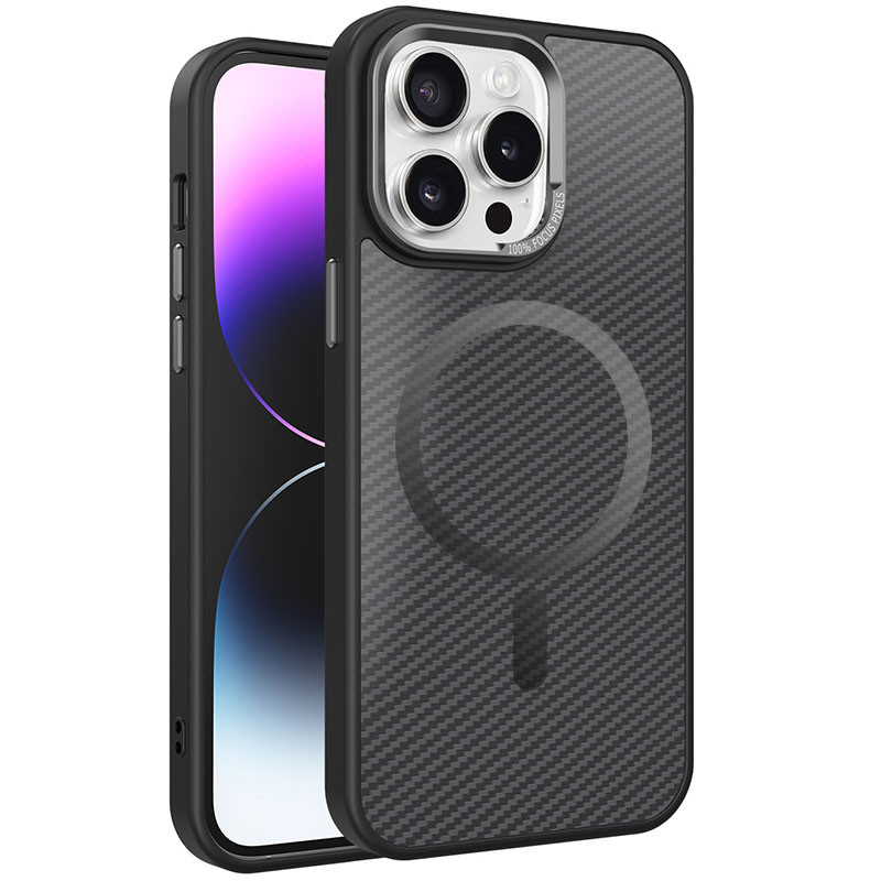 Чохол Carbon Mirage with MagSafe для Apple iPhone 15 Pro (6.1) | Metal Buttons на малюнкі №1