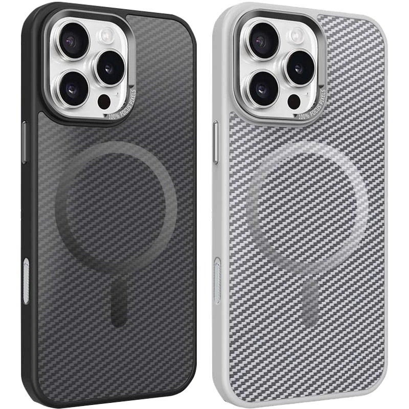 Чехол TPU+PC Carbon Mirage with MagSafe для Apple iPhone 16 Pro (6.3"), TPU+PC, купить оптом с доставкой