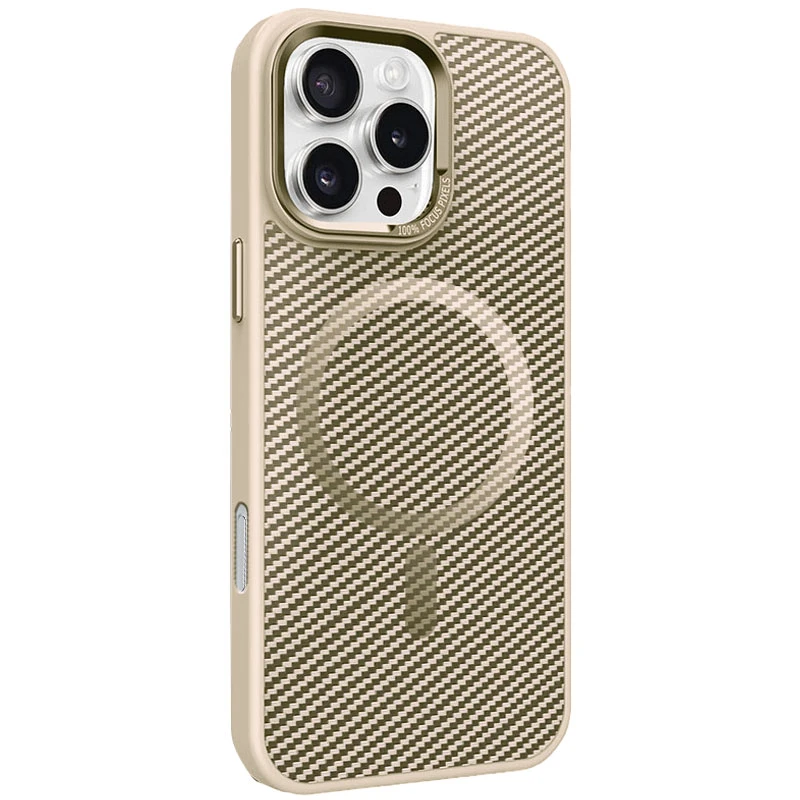 Чехол TPU+PC Carbon Mirage with MagSafe для Apple iPhone 16 Pro (6.3"), Antique White, TPU+PC, купить оптом с доставкой