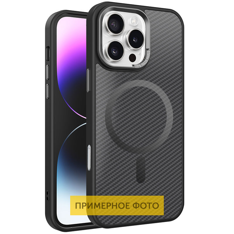 Чехол Carbon Mirage with MagSafe для Apple iPhone 16 Plus (6.7) | Metal Buttons на картинке №1