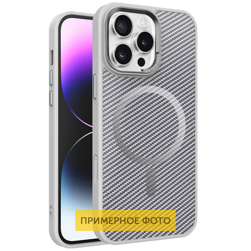 Чехол Carbon Mirage with MagSafe для Apple iPhone 16 Plus (6.7) | Metal Buttons на картинке №1