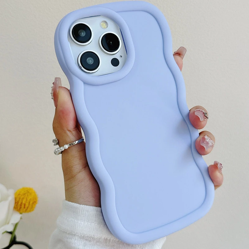 Чехол TPU Ripple для Apple iPhone 15 Pro (6.1"), Lilac Blue 2, TPU, купить оптом с доставкой