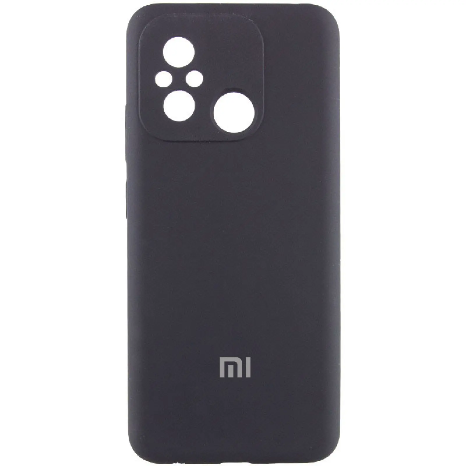 Чехол Silicone Cover Lakshmi Full Camera (AA) with logo для Xiaomi Redmi 12C / Poco C55, Черный / Black, Силикон, купить оптом с доставкой