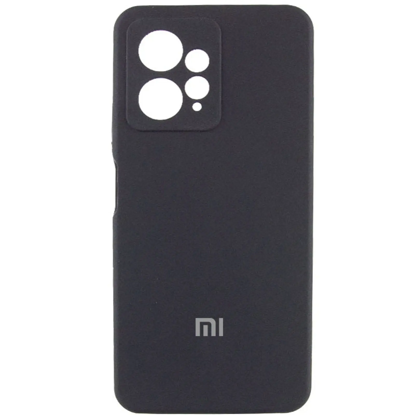 Чехол Silicone Cover Lakshmi Full Camera (AA) with logo для Xiaomi Redmi Note 12 4G, Черный / Black, Силикон, купить оптом с доставкой