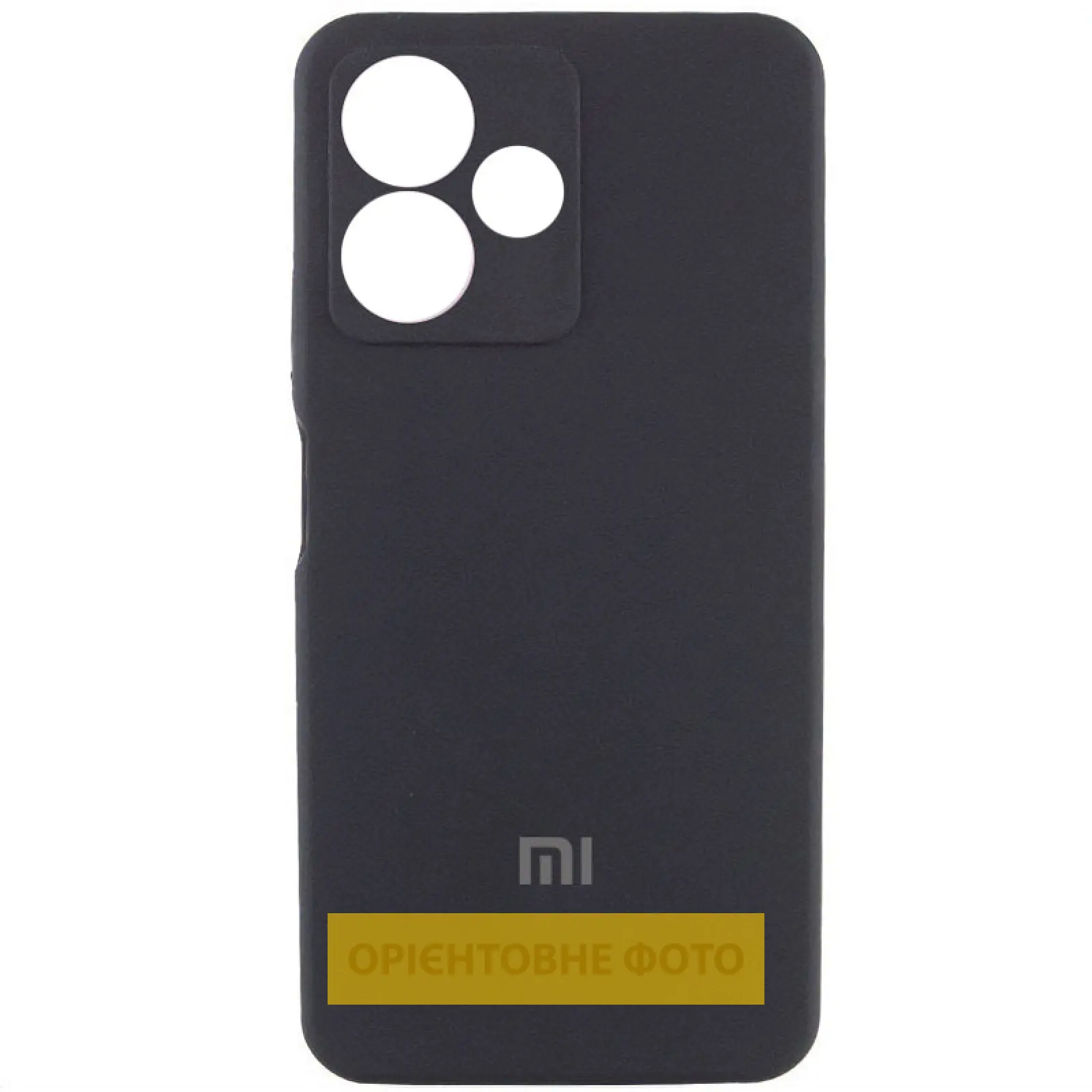 Чехол Silicone Cover Lakshmi Full Camera (AA) with logo для Xiaomi Redmi Note 13 4G, Черный / Black, Силикон, купить оптом с доставкой