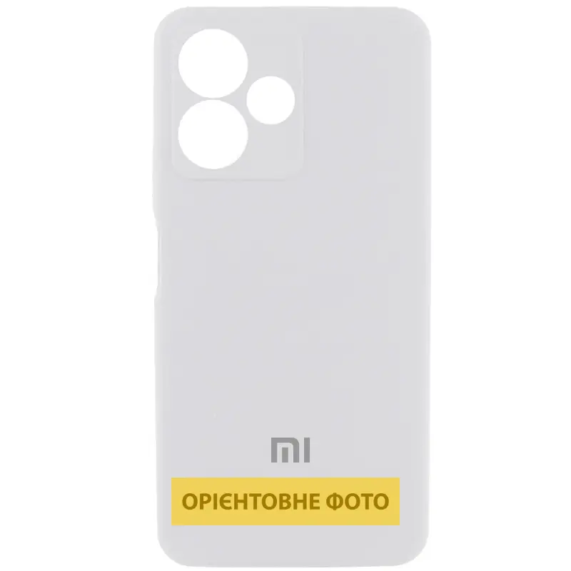 Чехол Silicone Cover Lakshmi Full Camera (AA) with logo для Xiaomi Redmi Note 13 4G, Белый / White, Силикон, купить оптом с доставкой