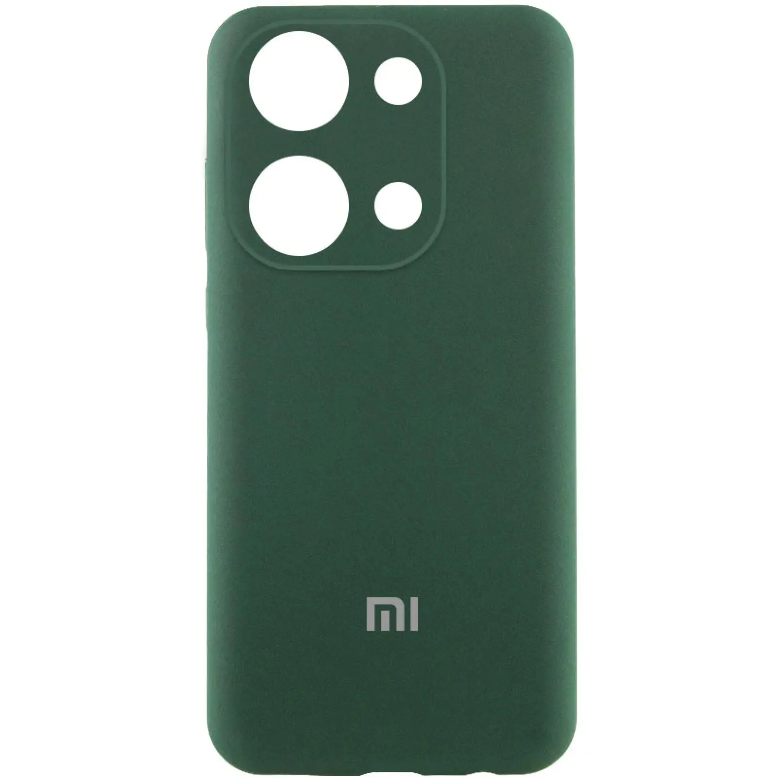 Чехол Silicone Cover Lakshmi Full Camera (AA) with logo для Xiaomi Poco X6 Pro, Зеленый / Dark green, Силикон, купить оптом с доставкой