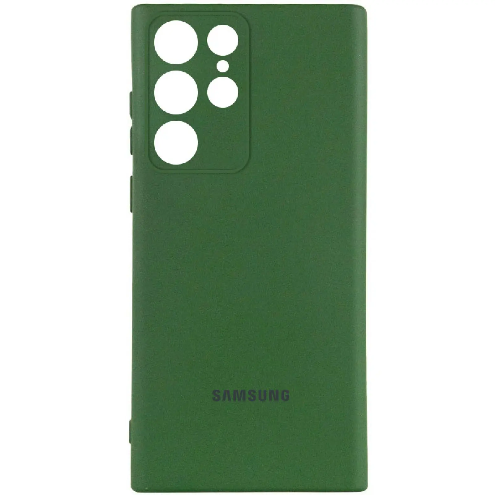 Чехол Silicone Cover Lakshmi Full Camera (AA) with logo для Samsung Galaxy S25 Ultra, Зеленый / Dark green, Силикон, купить оптом с доставкой