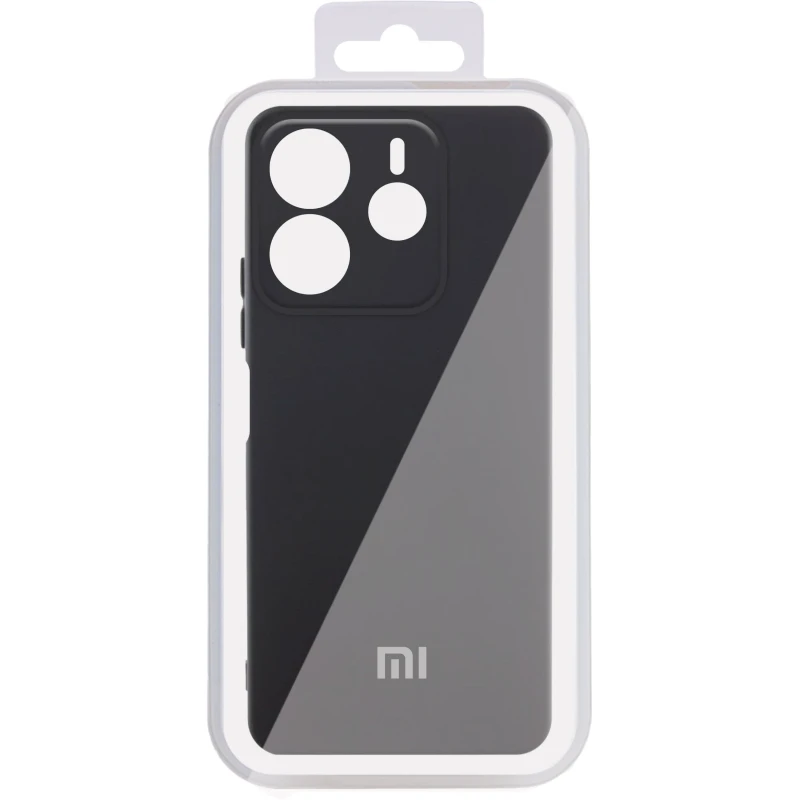 Чехол Silicone Cover Lakshmi Full Camera (AA) with logo для Xiaomi Redmi Note 14 4G (Int. version), Черный / Black 1, Силикон, купить оптом с доставкой