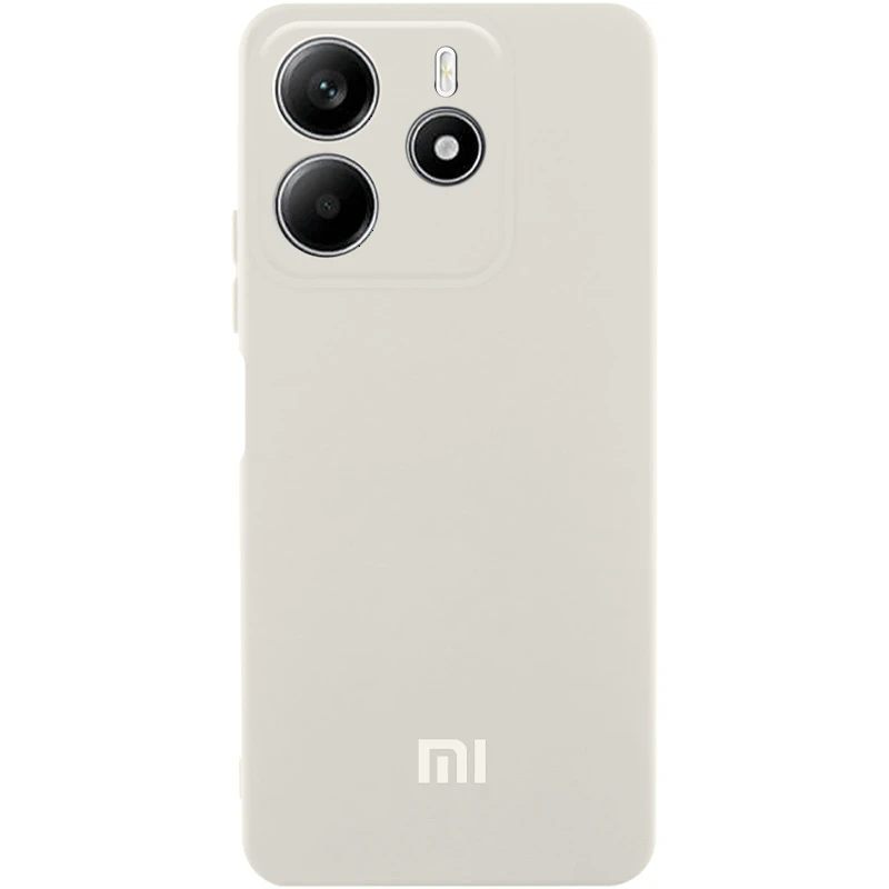Чехол Silicone Cover Lakshmi Full Camera (AA) with logo для Xiaomi Redmi Note 14 4G (Int. version), Белый / White, Силикон, купить оптом с доставкой
