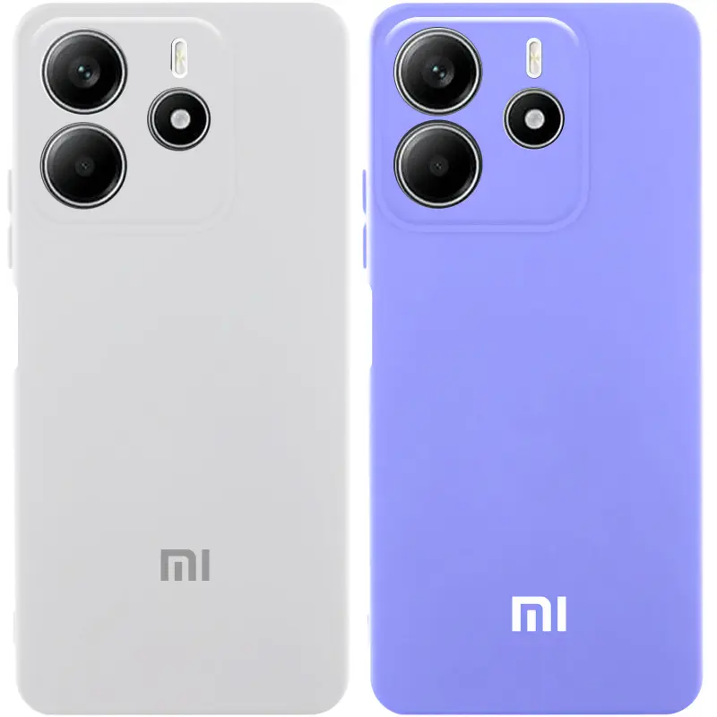Чехол Silicone Cover Lakshmi Full Camera (AA) with logo для Xiaomi Redmi Note 14 4G (Europe version), Силикон, купить оптом с доставкой