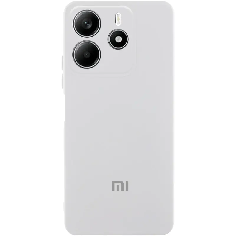 Чехол Silicone Cover Lakshmi Full Camera (AA) with logo для Xiaomi Redmi Note 14 4G (Europe version), Белый / White, Силикон, купить оптом с доставкой