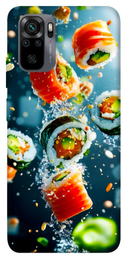 Чехол itsPrint Sushi falling для Xiaomi Redmi Note 10 / Note 10s