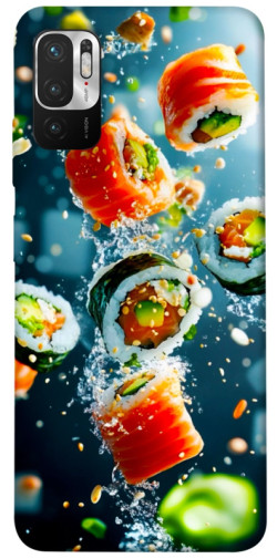 Чехол itsPrint Sushi falling для Xiaomi Redmi Note 10 5G