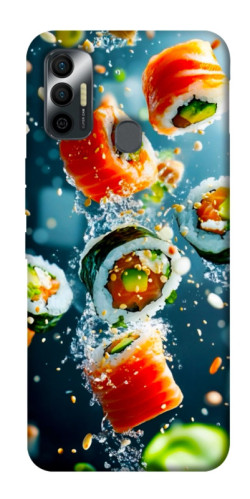 Чехол itsPrint Sushi falling для TECNO Spark 7