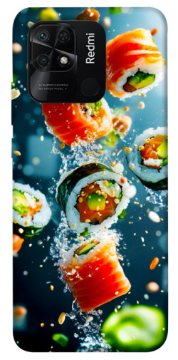 Чехол itsPrint Sushi falling для Xiaomi Redmi 10C