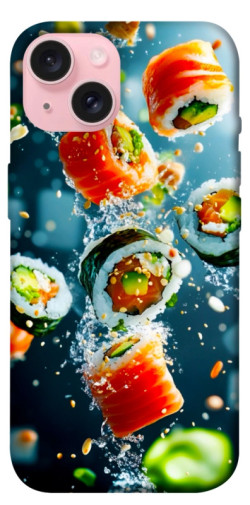 Чехол itsPrint Sushi falling для Apple iPhone 15 (6.1")
