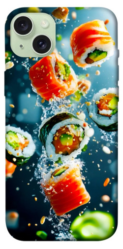 Чехол itsPrint Sushi falling для Apple iPhone 15 Plus (6.7")