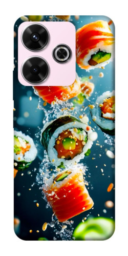 Чохол itsPrint Sushi falling для Xiaomi Redmi 13 4G / Poco M6 4G