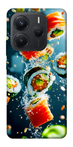 Чехол itsPrint Sushi falling для Xiaomi Redmi Note 14 5G
