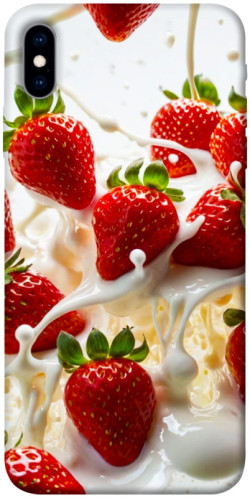 Чехол itsPrint Strawberry and cream для Apple iPhone X (5.8")
