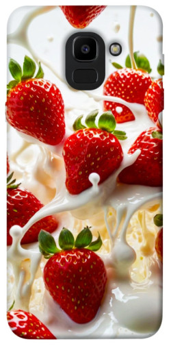 Чехол itsPrint Strawberry and cream для Samsung J600F Galaxy J6 (2018)