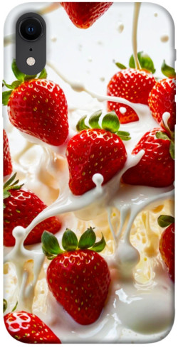 Чехол itsPrint Strawberry and cream для Apple iPhone XR (6.1")