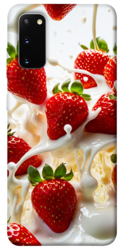 Чехол itsPrint Strawberry and cream для Samsung Galaxy S20
