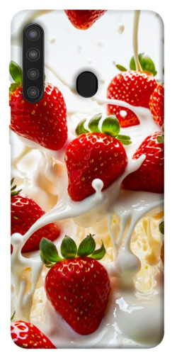 Чехол itsPrint Strawberry and cream для Samsung Galaxy A21