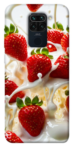Чехол itsPrint Strawberry and cream для Xiaomi Redmi Note 9 / Redmi 10X