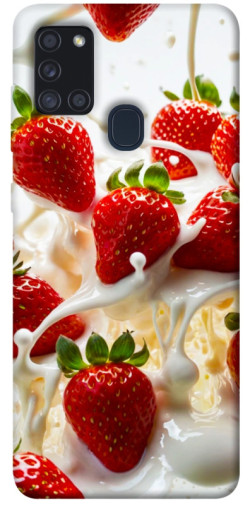 Чехол itsPrint Strawberry and cream для Samsung Galaxy A21s
