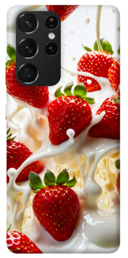 Чехол itsPrint Strawberry and cream для Samsung Galaxy S21 Ultra